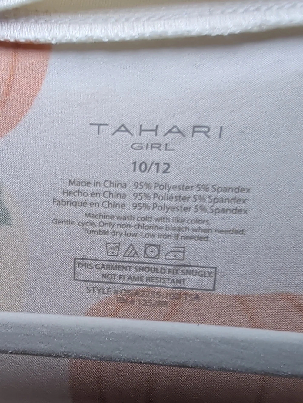 Tahari Girl Pumpkin Pajama Set White Orange Long-Sleeve Shirt + Pants Size 10-12